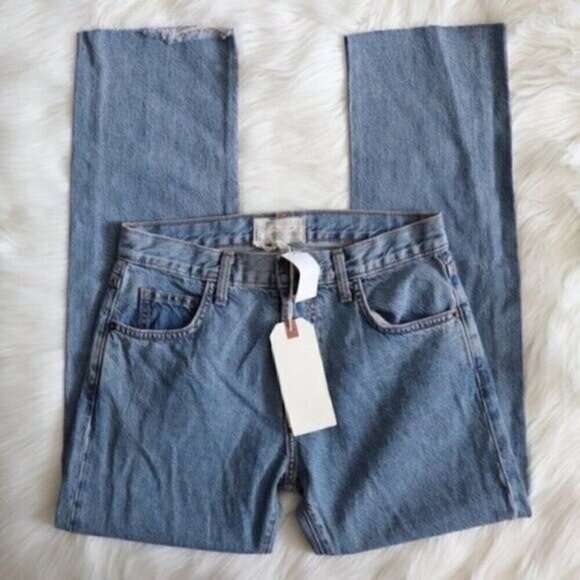 NWT Current Elliot Light Wash Straight Cropped Jeans Size 25 - Picture 6 of 7